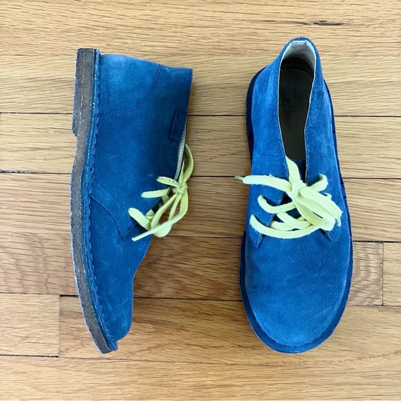 L.L.Bean Desert Blue Suede Gorpcore Outdoor Chukka Ankle Boots Boys 4 283707 - Picture 1 of 9